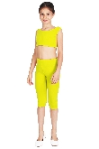  LEGGINS IN LYCRA TRE QUARTI GIALLO